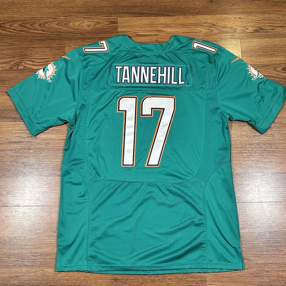 Nike NFL Miami Dolphins Ryan Tannehill Jersey On Field Size 48 Teal - Picture 8 of 13